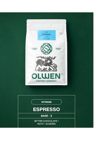 Olwen Espresso Çekirdek Kahve Kahve Base 3 - 1 Kg Bitter Çikolata, Fındık, Badem