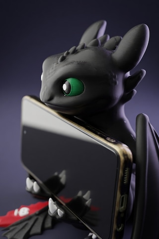 Ejderhanı Nasıl Eğitirsin Toothless Figür Telefon Ve Gamepad Tutucu Mat Dokulu Oyuncu Masa Standı lik Obje 20x20 Cm