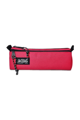 Jacbag Dual Prime İki Bölmeli Üçgen Kırmızı Kız Çocuk Kalem Çantası Çok Renkli
