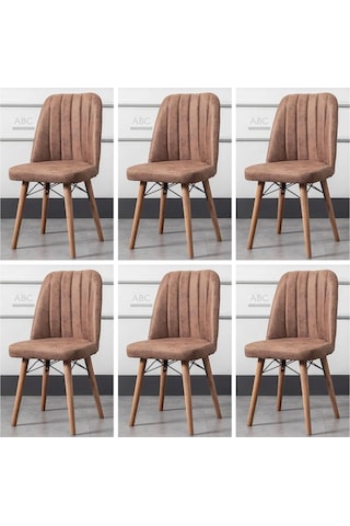 Yonga Concept Karegold Sandalye 6 Adet Kahverengi
