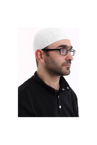 Bambu Namaz Takkesi - Beyaz Beyaz
