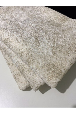 Koltuk Çekyat Örtüsü Krem Damar Desenli Kaymaz Taban Süngerli Üst Kumaş Kadife