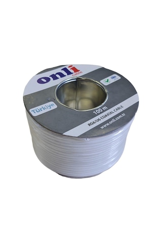 Onli RG6U6 112Tel Beyaz Anten Kablosu 100 M