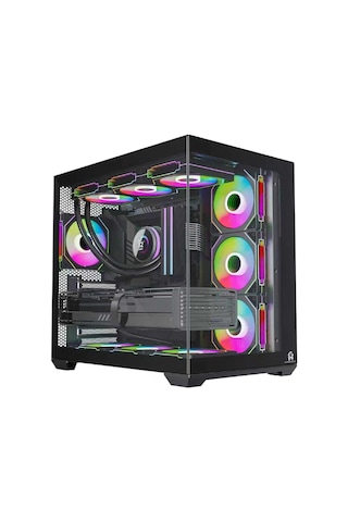 F7 Lite 7x Argb Fanlı Uzaktan Kumandalı Gaming Akvaryum Kasa