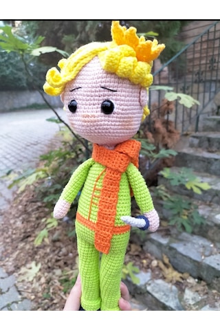 Amigurumi Küçük Prens Oyuncak el emeği organik bebek masal kahram