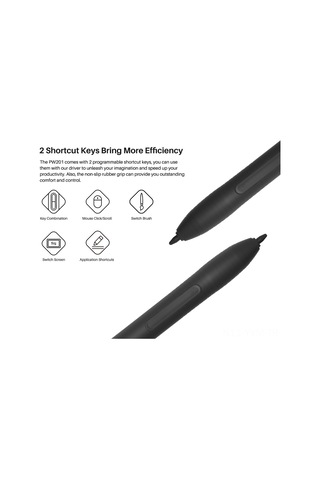 Geeksen Huion Pw201 Emr Teknoloji Pasif Dijital Kalem - 2 Programlanabilir Tuşlu, H430p Dijital Tahta İçin