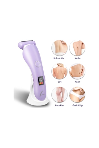 Ipx7 Su Geçirmez 3 İn 1 Epilatör Bacak Sırt Yüz Bikini Bölgesi