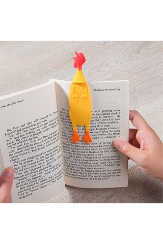 5 Adet Silikon Kitap Ayracı, Tavuk Desenli Öğrenci Kitap Ayracı
