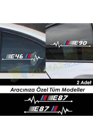 Bmw M Kalp Atış Ritim Oto Sticker E46 E90 E60 E39 E36 F30 F10 E70