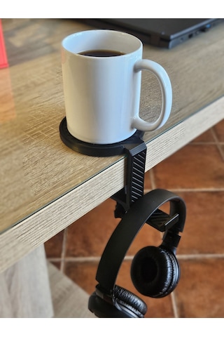 Oyuncu Kulaklık Ve Bardak Standı Universal Tüm Markalara Uyumlu