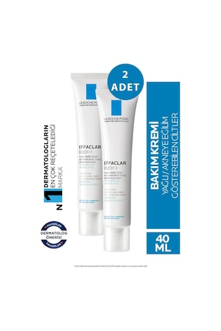 La Roche Posay Effaclar Duo+ Akneye Eğilim Gösteren Ciltler İçin Bakım Kremi 2 x 40 ML