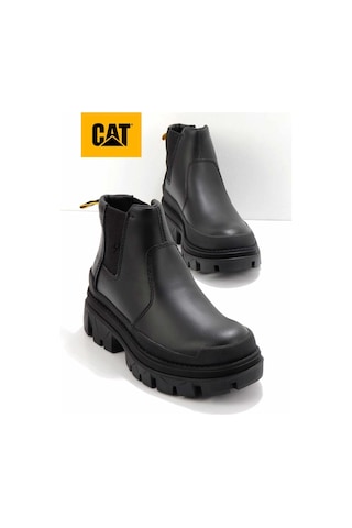 Black Leather Kadın Bot & Bootie Cat0111121503 Black