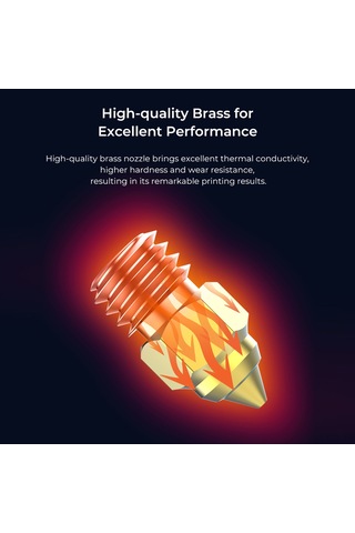 Dofolink Creality Bakır Nozzle Seti, 0.25-0.8mm Çapları, 300 C Isı Dayanımı, Ender-3/5/cr-10 Serileri İçin Fdm Filamentler İle Uyumlu