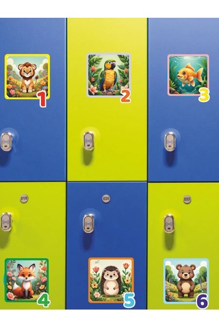 Sprintfox Kreş İçin Çocuk Gruplarındaki Dolaplara Etiketler Ve İşaretlemeler 439646213 Yeşil