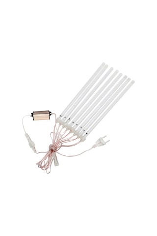 Meteor Süsleme Ledi 3,5 Mt 8 Çubuk Beyaz Işık 6500 K Çok Renkli