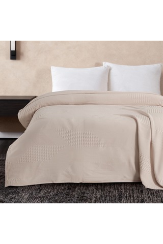 Maxstyle Spring %100 Pamuk Çift Kişilik Pike Krem 220x230 Cm Renkli
