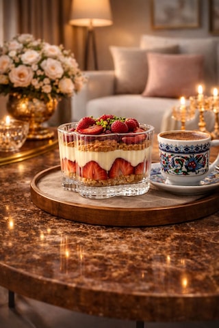 6 Lı Cam Puding Tatlı Dondurma Kahvaltılık Kase Seti Çerezlik Magnolya Magnolia Sunum Kasesi Şeffaf