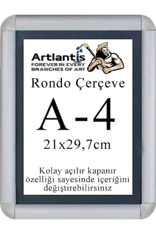 Tak Çıkar Rondo Çerçeve A4 21x30 Cm 1 Adet Açılır Kapanır Çerçeve Aç Kapa Çerçeve A4 Afiş Çercevesi
