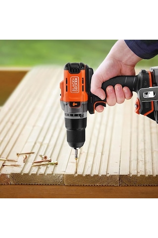 Black+Decker BCD383D1XK-QW 18V 1 Battery Hammer Drill Kitbox 1AM Set