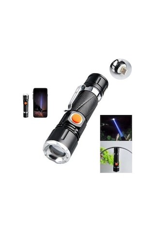 P50 Led Şarjlı Mıknatıslı Usb El Feneri