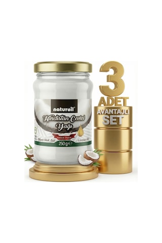 Naturoil Hindistan Cevizi Yağı 3x250 Gr