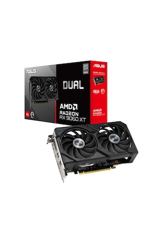 Asus Dual-rx9060xt-8g, 8gb, 128bit, Gddr6, 1xhdmı, 2xdp, Gamıng Ekran Kartı