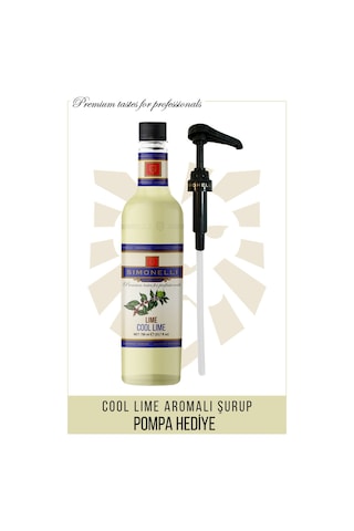 Simoenlli Kahve Şurubu Cool Drop Lime 700 ML + Pompa Simonelli