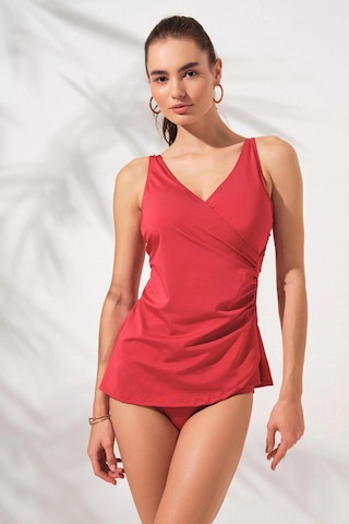 Pierre Cardin Mara Kruvaze Formlu Tankini Takım Kırmızı 231501