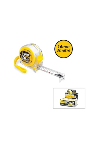12 Adet 3mt X 16mt Şeffaf Stoplu Şerit Metre 5570 Standart