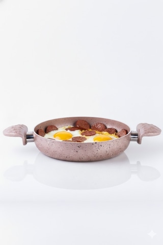 Meşeler Granit 24 CM Yumurta Sahan Rose