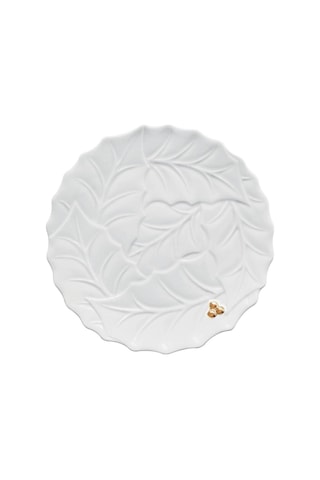 Easy Life Holly & Berries Porselen Pasta Tabağı 20,0cm - Beyaz Beyaz