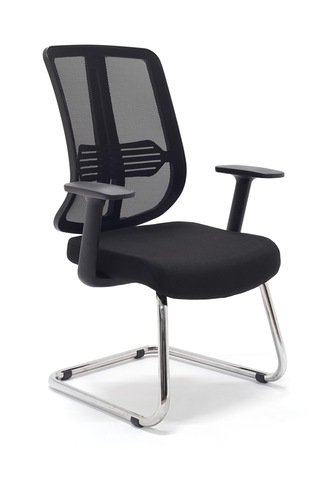 Zeon Büro Ofis Sistemleri // Comfort Visitor Black Misafir Bekleme Koltuğu Sabit Krom Ayak Siyah