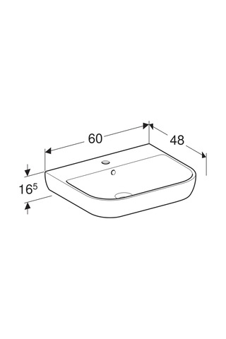 Geberit Mnyle Lavabo 60 Cm. 500.228.01.1