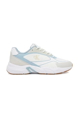 Calvin Klein Kadın Beyaz Retro Tenis Örgü Sneaker Çok Renkli