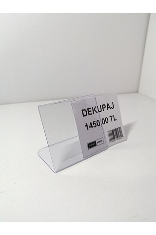 50 Adet Pvc Etiketlik Ayaklı Arkaya Açılı 4x4,5 Cm Mini Etiketlik