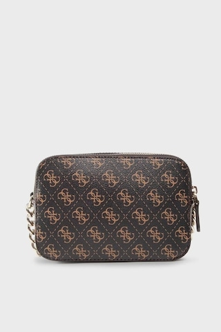 Guess Kadın 4g Logolu Noelle Çapraz Askılı Mini Çanta Açık Kahverengi