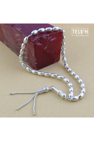 925 Ayar Gümüş Tesbih Arpa Model