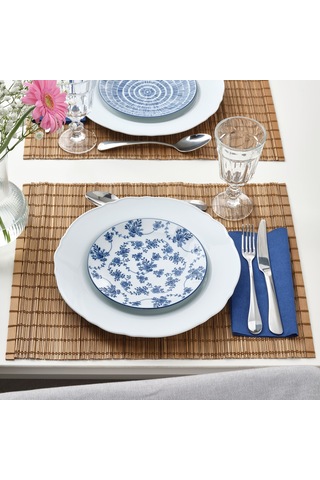 Ikea Entusiasm Tatlı Tabağı Seti 18 Cm 4'lü Mavi - Beyaz