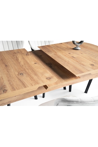Nisa Açılır Mdf Oval Mutfak Masası 70x110 Çam
