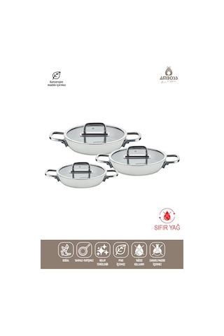 Sera Nova 6 Parça Seramik Sahan Seti - Beyaz Beyaz