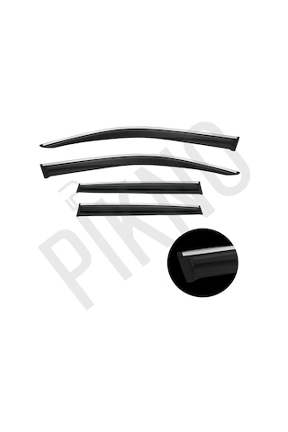Ford Ranger 2006-2009 Arası Kromlu Cam Rüzgarlığı 4'lü Set A+ Plus
