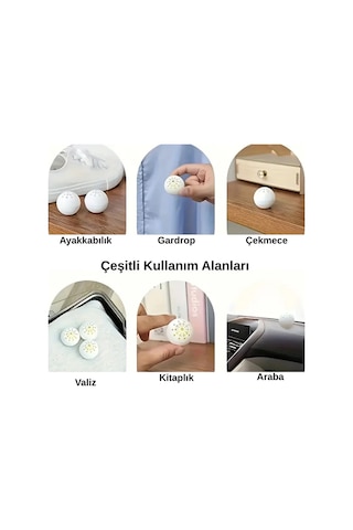 Mucit Home 6 Adet Ayakkabı Koku Giderici Top Seti Pratik Koku Önleyici Ve Ferahlatıcı Ayakkabı İçin Top Seti Beyaz