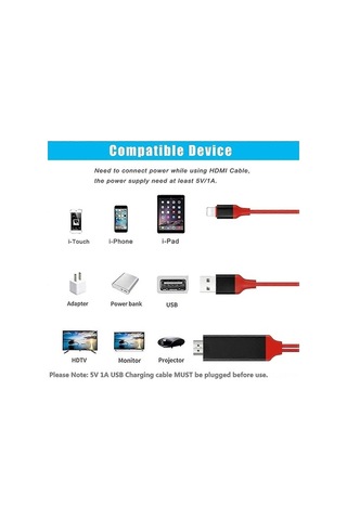 Pazly Yansıtma Ve Ses Kablosu İphone İpad İçin Hdmı Hd Görüntü Aktarımı - Geeroyoo Fv