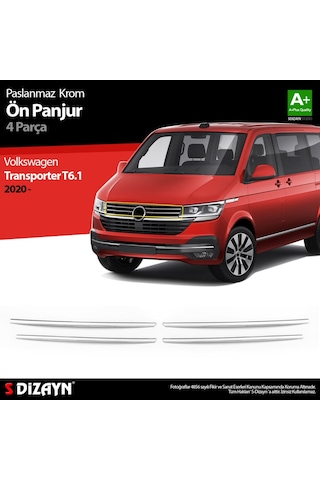 Volkswagen Transporter T6.1 Krom Ön Panjur 4 Prç. 2020 Üzeri