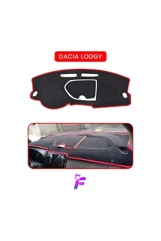Dacıa Lodgy 2010-2017 Araca Özel Torpido Örtüsü Ön Göğüs Kılıfı Koruma Oto Aksesuar Ta75 Kırmızı