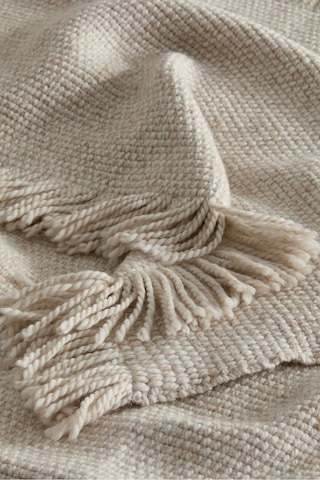 The White Company Lowell Battaniye, %100 Merino Yünü, 200 X 140 Cm Polyester Battaniye Bej