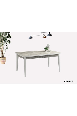 Kelebek Açılır Mdf Masa Mutfak,salon,yemek Odası Masası 80x130 Cm Beyaz - Beyaz Mermer