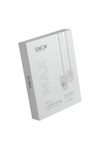 Deji Apple iPhone Uyumlu 5/5S/Se Şarj Ve Data Kablosu Örgülü Lightning Beyaz