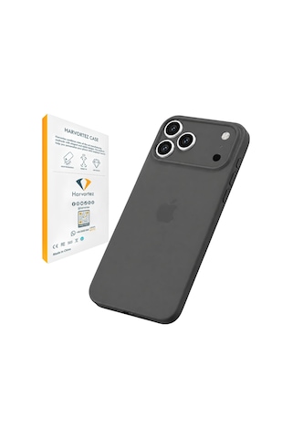 İphone 17e/16e Kılıf 6.1" İle Uyumlu, Ultra İnce Cep Telefon Kılıfı, Kamera Bölge Koruyucu, Ekstra Tuş Takımı, Tpu Malzeme Bpa İçermez, Kolay Temizlenebilir Phone Case - Saydam Siyah 50 x 22