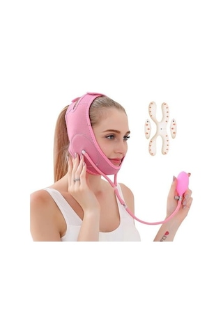 Hava Basın Up Kemer Ince Yüz Bandaj V Hattı Yanak Çene Kemer Yüz Şekil Şekillendirici Için Cilt Bakımı Güzellik Aracı Ev Kullanımı Güzellik Cihazları Nplovm Pembe
